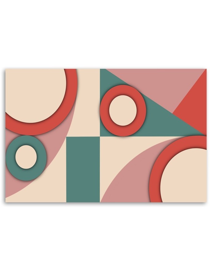 Stylish Canvas paintings for living room - Colourful shapes abstract | FEEBY