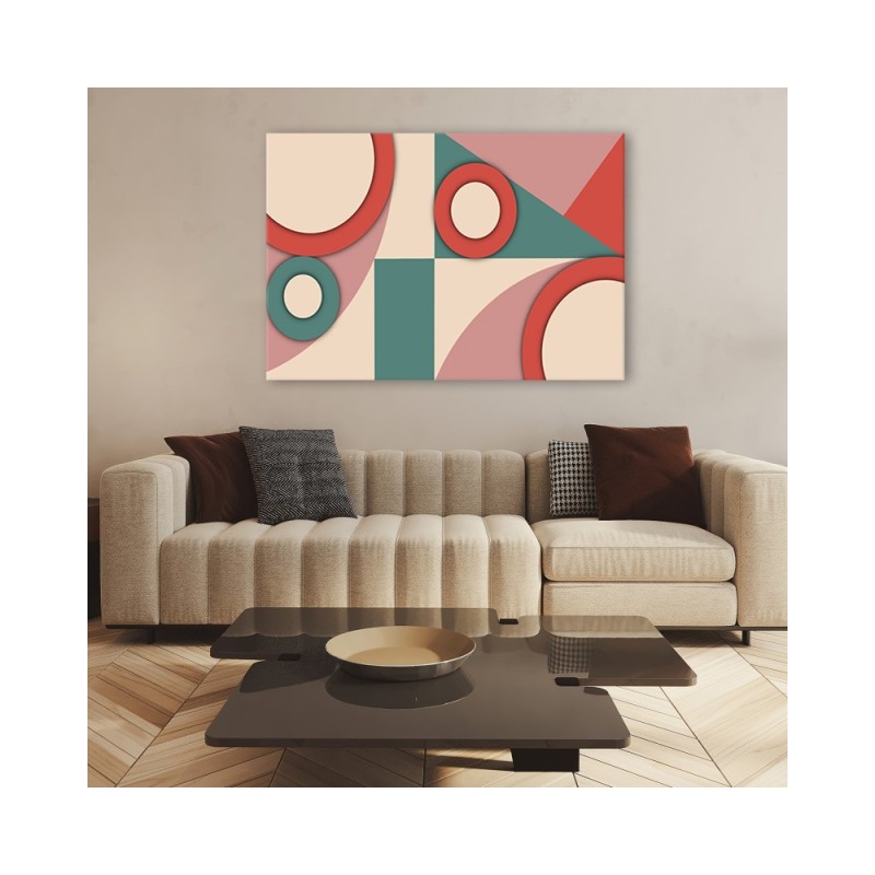 Leinwandbild - Geometrische Abstraktionsformen | Feeby