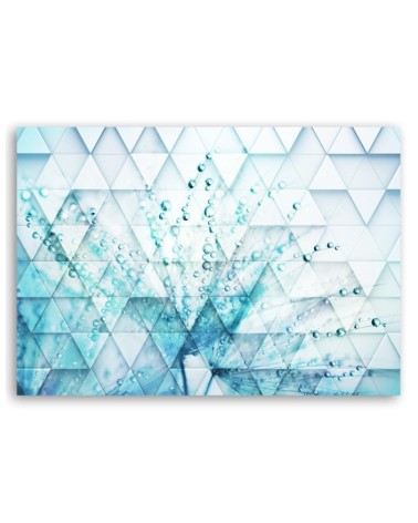 Leinwandbild - Türkis Pusteblume Tropfen | Feeby