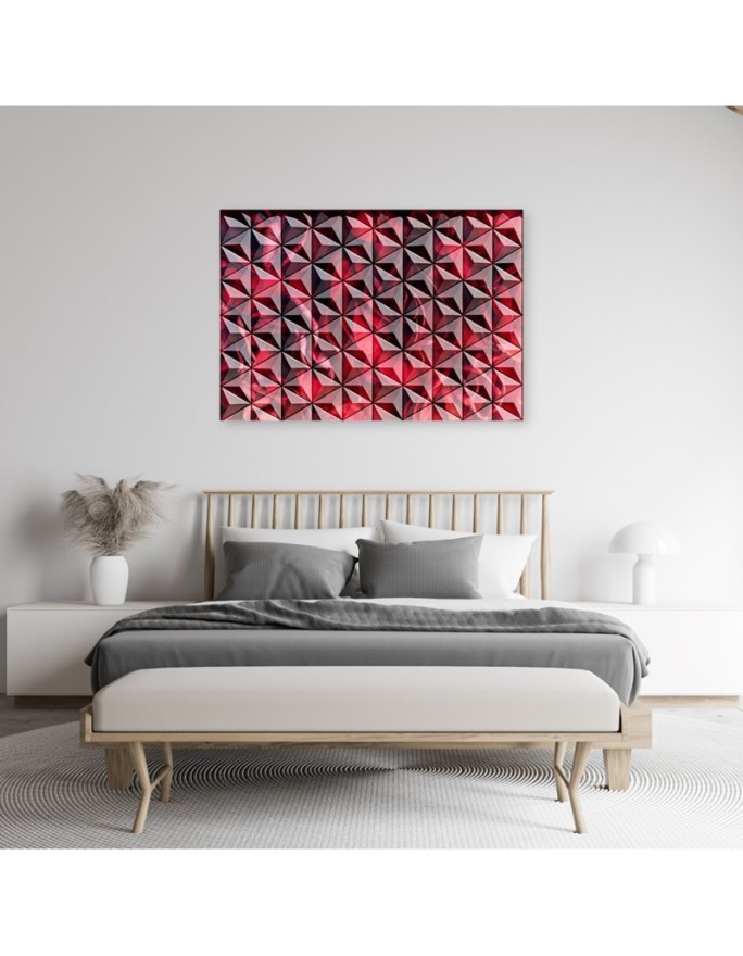 Designerskie obrazy do biura - Czerwona geometria | FEEBY
