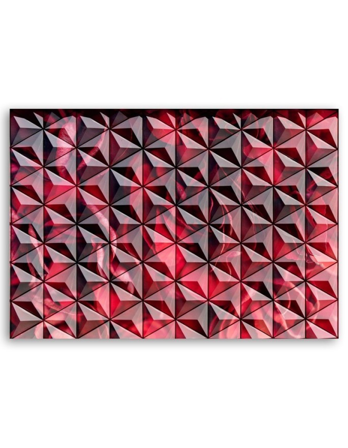 Designerskie obrazy do biura - Czerwona geometria | FEEBY