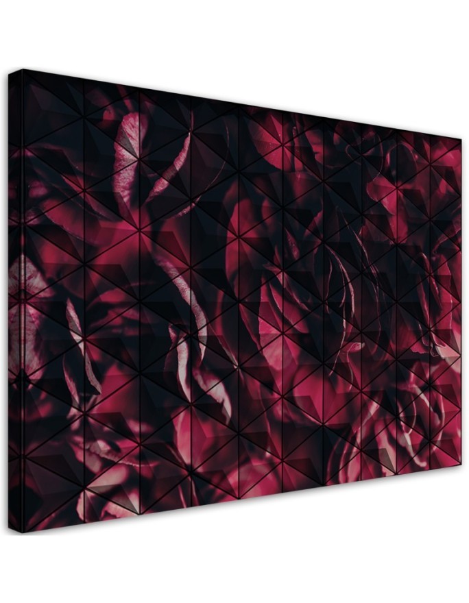 Modernes Wandbild - Rote geometrische Abstrakt | Feeby