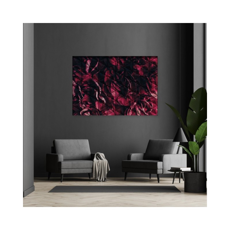 Modernes Wandbild - Rote geometrische Abstrakt | Feeby