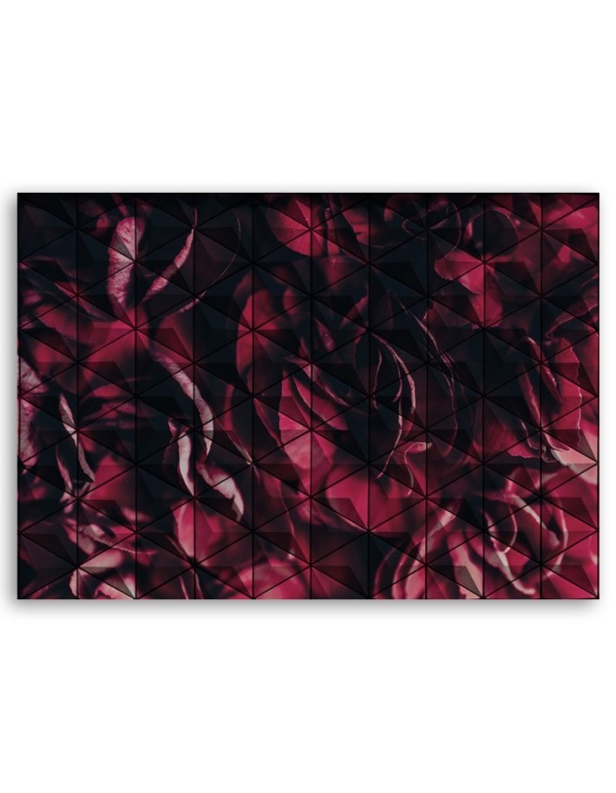 Picture for the bedroom - Red geometric abstraction | FEEBY