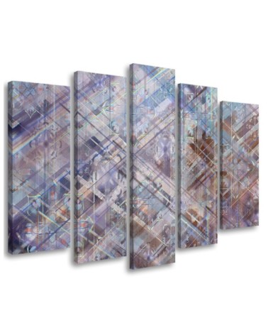 Five-piece Canvas painting - Abstract geometric shapes | FEEBY
