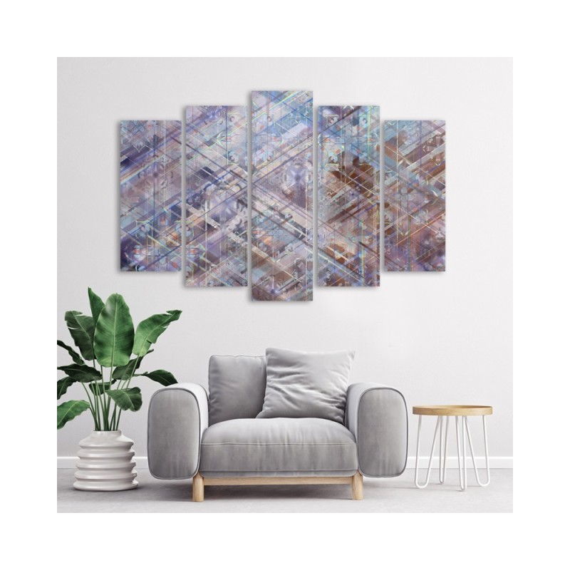 Leinwandbild - Abstrakte geometrische Formen | Feeby