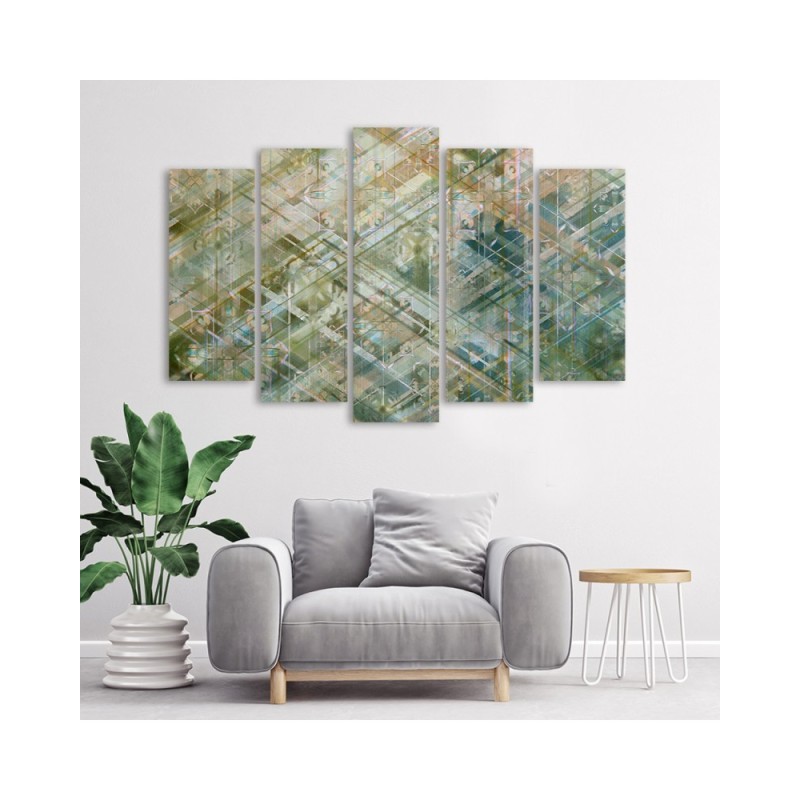 Modernes Wandbild - Abstrakte geometrische Formen | Feeby