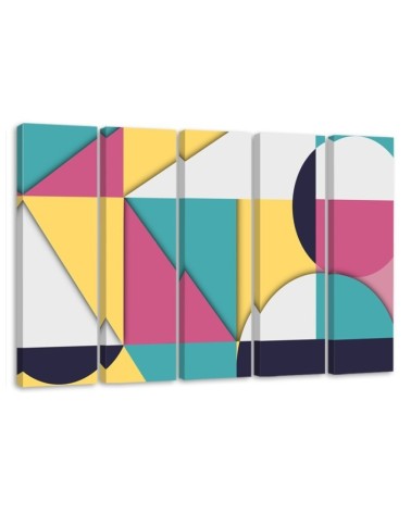 Leinwandbild - Geometrische Abstraktionsformen | Feeby