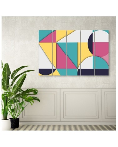 Leinwandbild - Geometrische Abstraktionsformen | Feeby