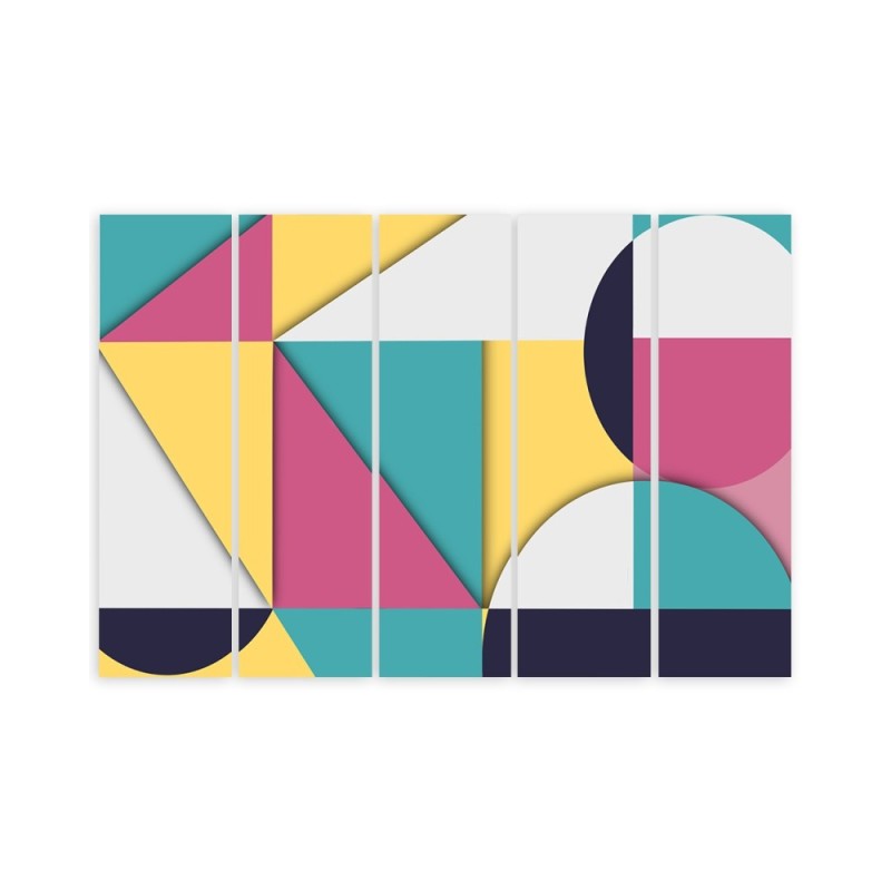 Leinwandbild - Geometrische Abstraktionsformen | Feeby