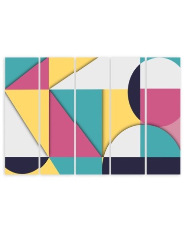 Leinwandbild - Geometrische Abstraktionsformen | Feeby