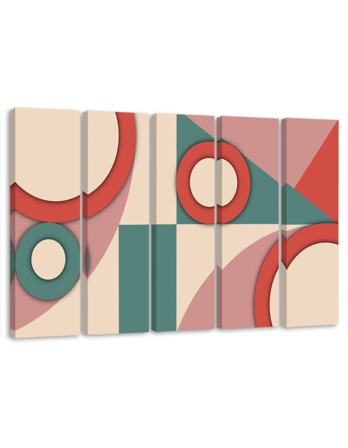 Dekoratives Leinwandbild - Geometrische Abstraktionsformen | Feeby