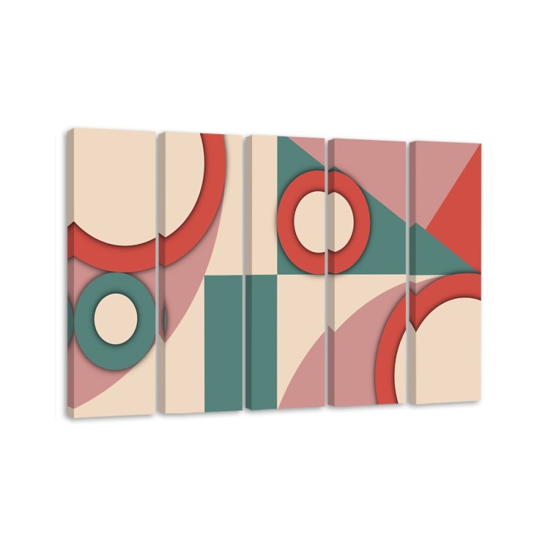 Dekoratives Leinwandbild - Geometrische Abstraktionsformen | Feeby