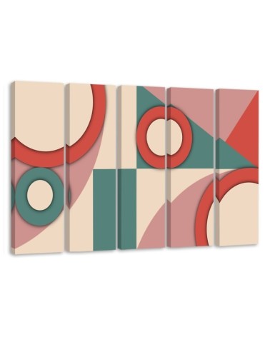 Dekoratives Leinwandbild - Geometrische Abstraktionsformen | Feeby