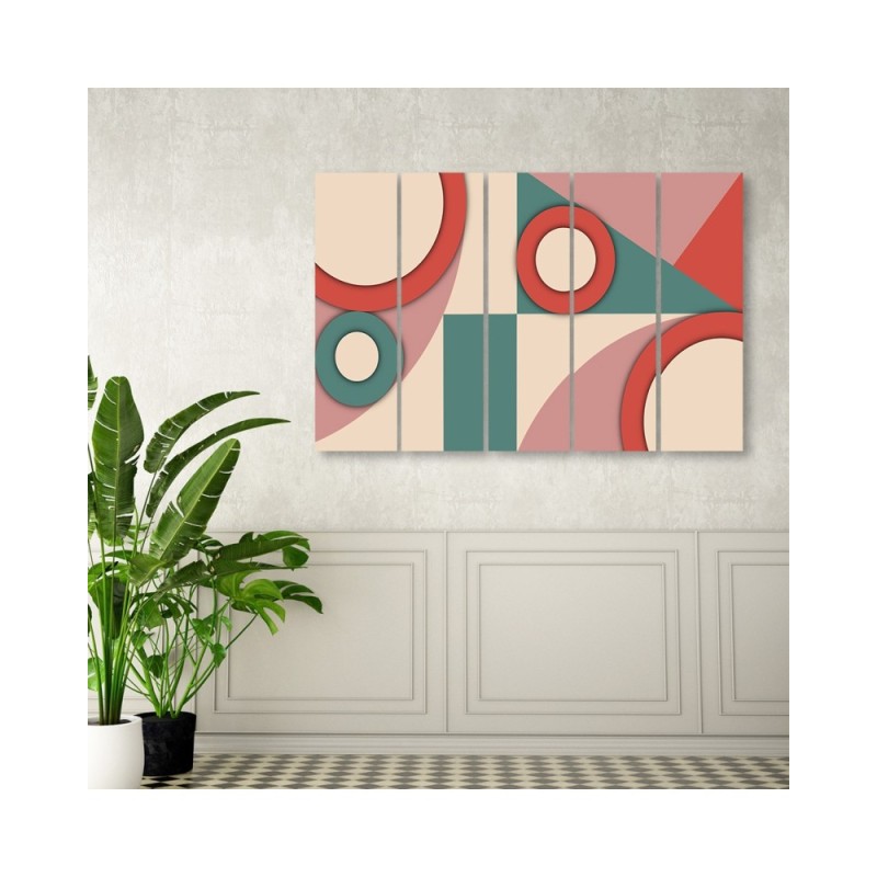 Dekoratives Leinwandbild - Geometrische Abstraktionsformen | Feeby