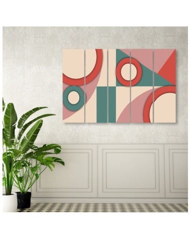 Dekoratives Leinwandbild - Geometrische Abstraktionsformen | Feeby