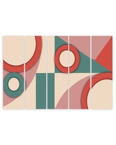 Dekoratives Leinwandbild - Geometrische Abstraktionsformen | Feeby