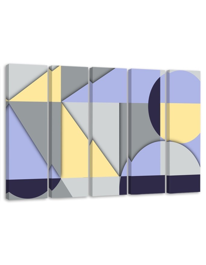 Leinwandbild - Geometrische Abstraktionsformen | Feeby