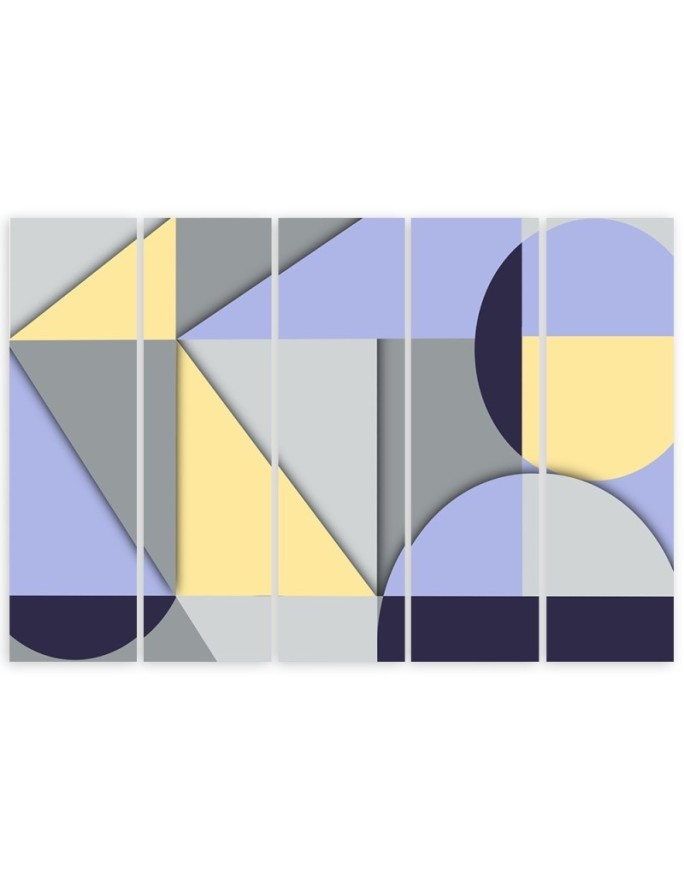 Obraz na ścianę 5 części - Geometryczne kształty abstrakcja | FEEBY