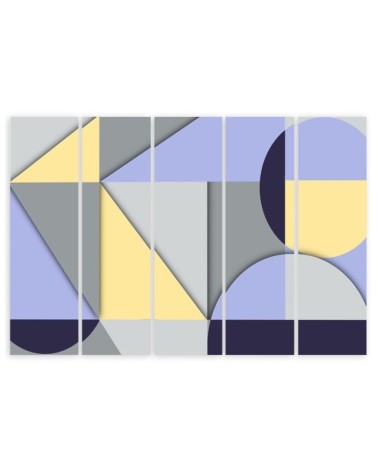 Leinwandbild - Geometrische Abstraktionsformen | Feeby