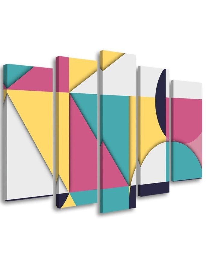 Leinwandbild - Geometrische Abstraktionsformen | Feeby