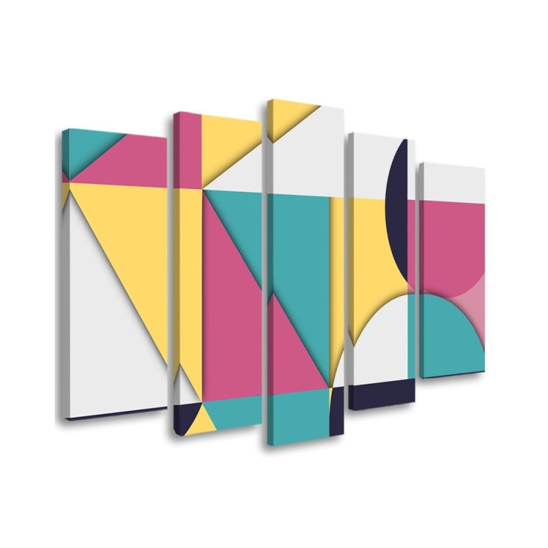 Leinwandbild - Geometrische Abstraktionsformen | Feeby