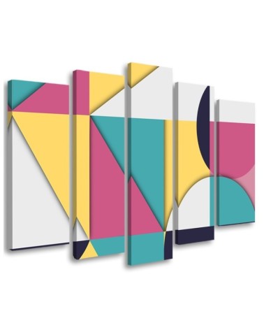 Leinwandbild - Geometrische Abstraktionsformen | Feeby