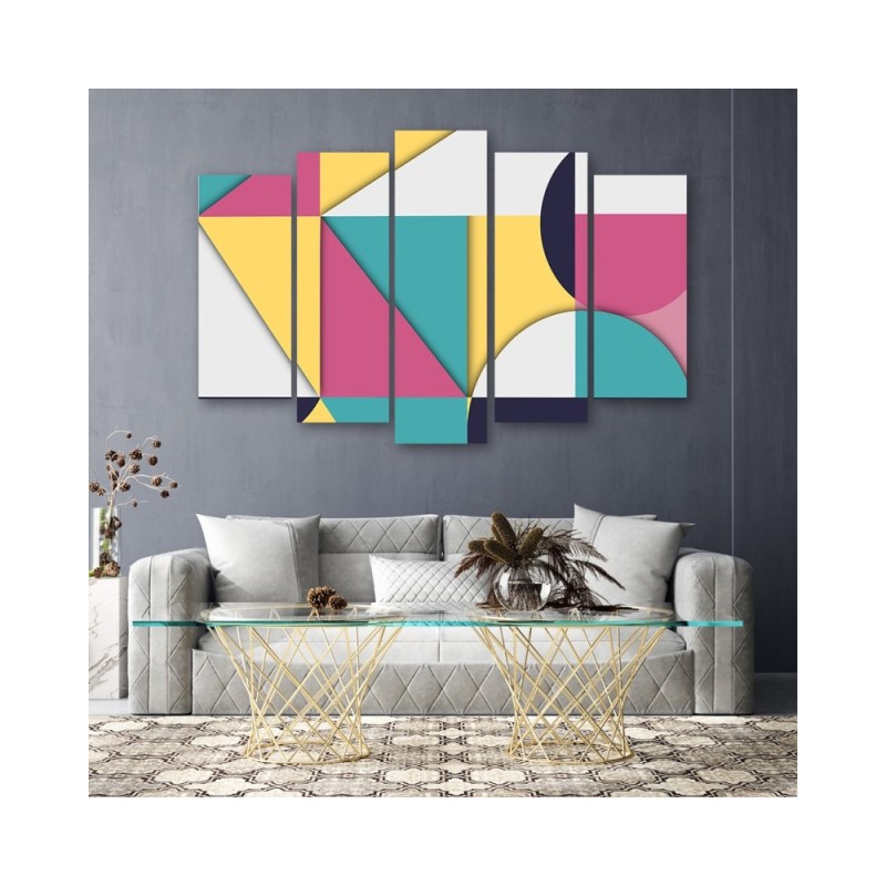 Leinwandbild - Geometrische Abstraktionsformen | Feeby