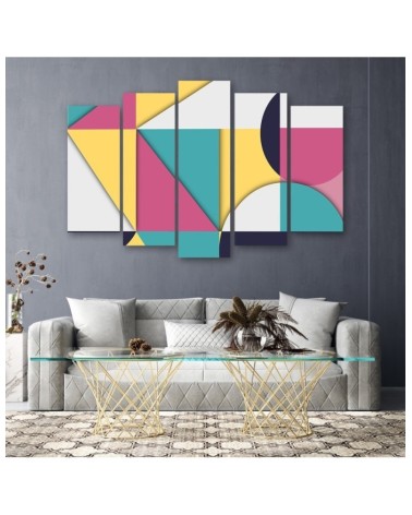 Leinwandbild - Geometrische Abstraktionsformen | Feeby