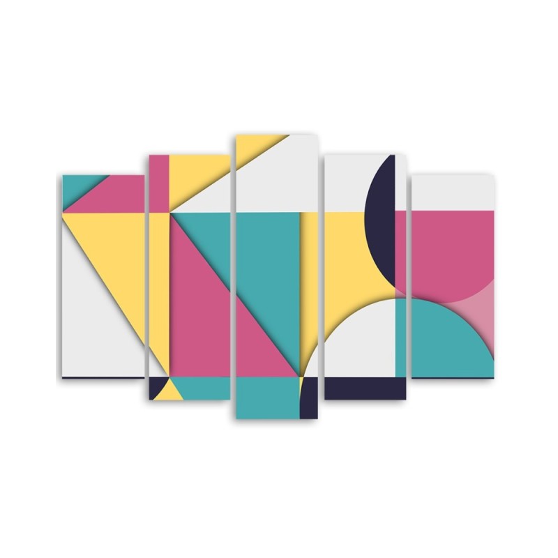 Leinwandbild - Geometrische Abstraktionsformen | Feeby