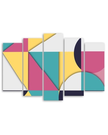 Leinwandbild - Geometrische Abstraktionsformen | Feeby