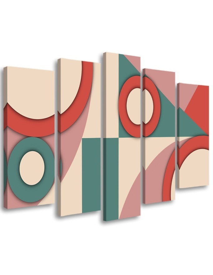 Leinwandbild - Geometrische Abstraktionsformen | Feeby