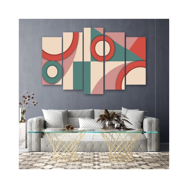 Leinwandbild - Geometrische Abstraktionsformen | Feeby