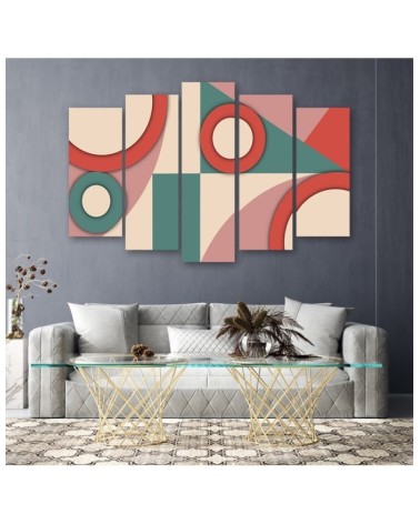 Leinwandbild - Geometrische Abstraktionsformen | Feeby