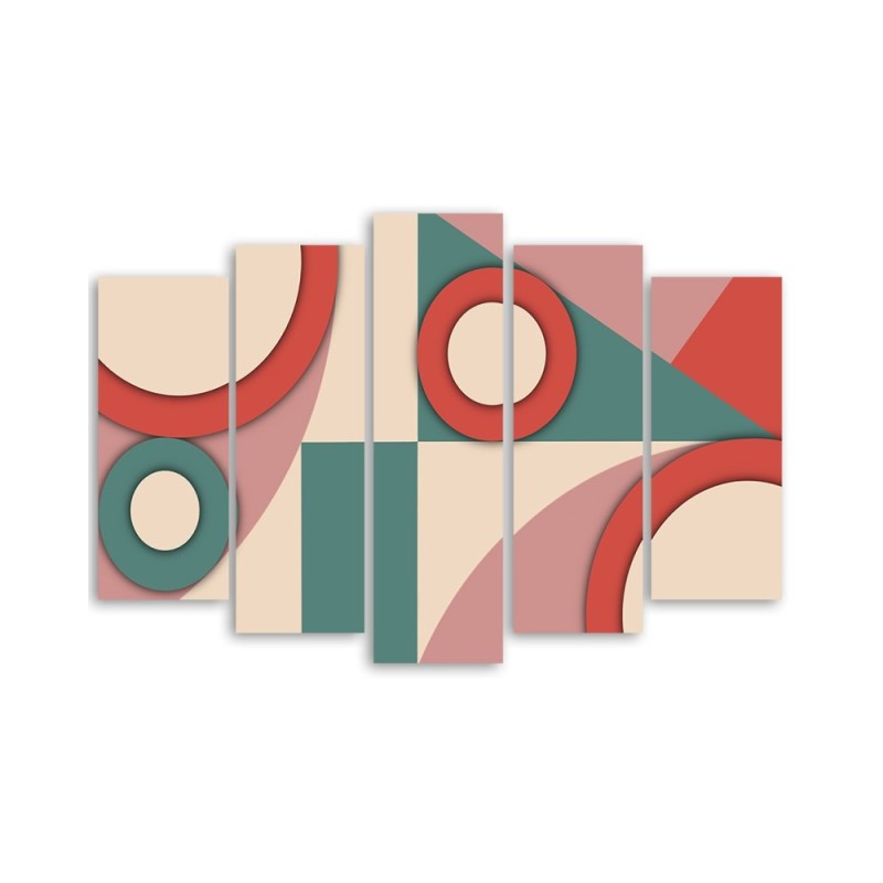 Leinwandbild - Geometrische Abstraktionsformen | Feeby