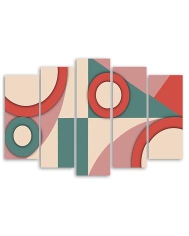 Leinwandbild - Geometrische Abstraktionsformen | Feeby