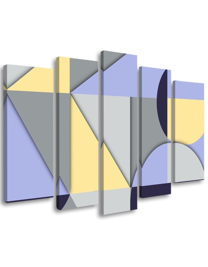 Obraz na ścianę 5 części - Geometryczne kształty abstrakcja | FEEBY