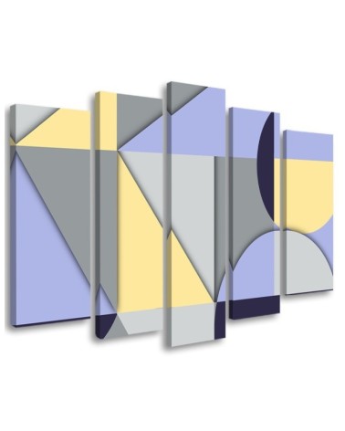 Obraz na ścianę 5 części - Geometryczne kształty abstrakcja | FEEBY