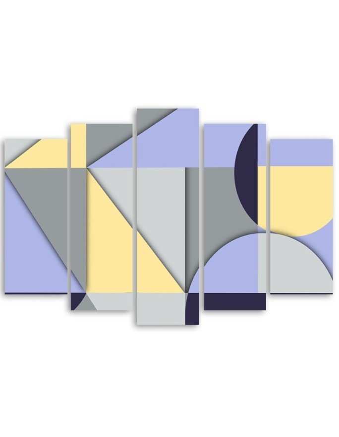 Obraz na ścianę 5 części - Geometryczne kształty abstrakcja | FEEBY