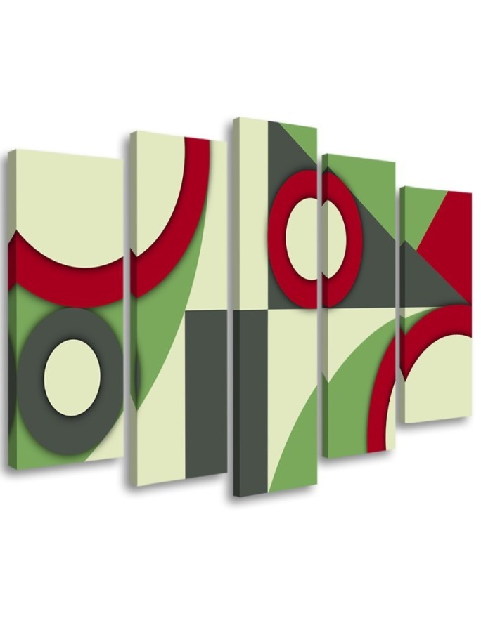 Leinwandbild - Geometrische Abstraktionsformen | Feeby