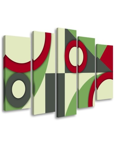Canvas painting 5 parts - Geometric shapes abstract | FEEBY