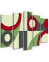 Canvas painting 5 parts - Geometric shapes abstract | FEEBY