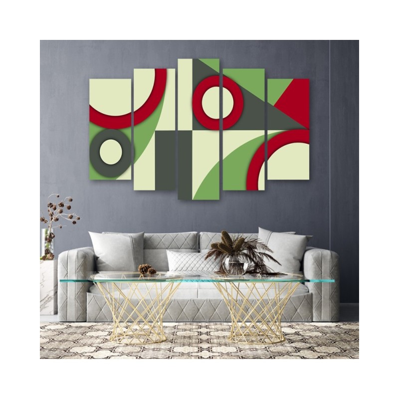 Leinwandbild - Geometrische Abstraktionsformen | Feeby