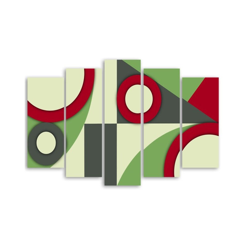 Leinwandbild - Geometrische Abstraktionsformen | Feeby