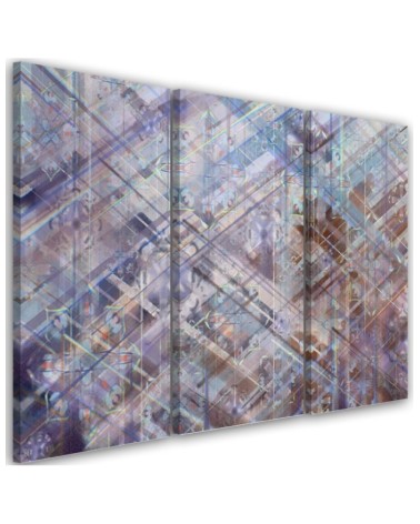 Triptych wall painting - Abstract geometric shapes | FEEBY