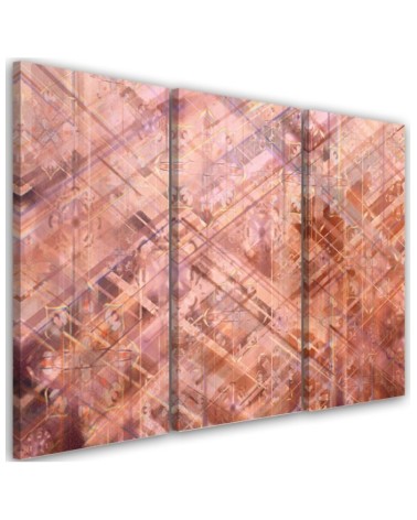 Triptych wall painting - Abstract geometric shapes | FEEBY
