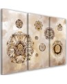 Canvas print triptych - Floral geometric shapes abstract | FEEBY