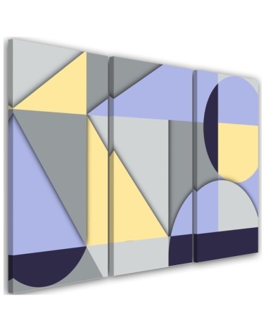 Stylish Canvas paintings triptych - Geometric shapes abstract | FEEBY
