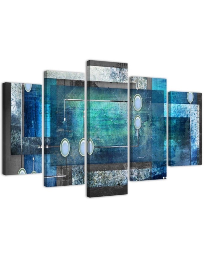 Leinwandbild modern - Abstrakt Blau | Feeby