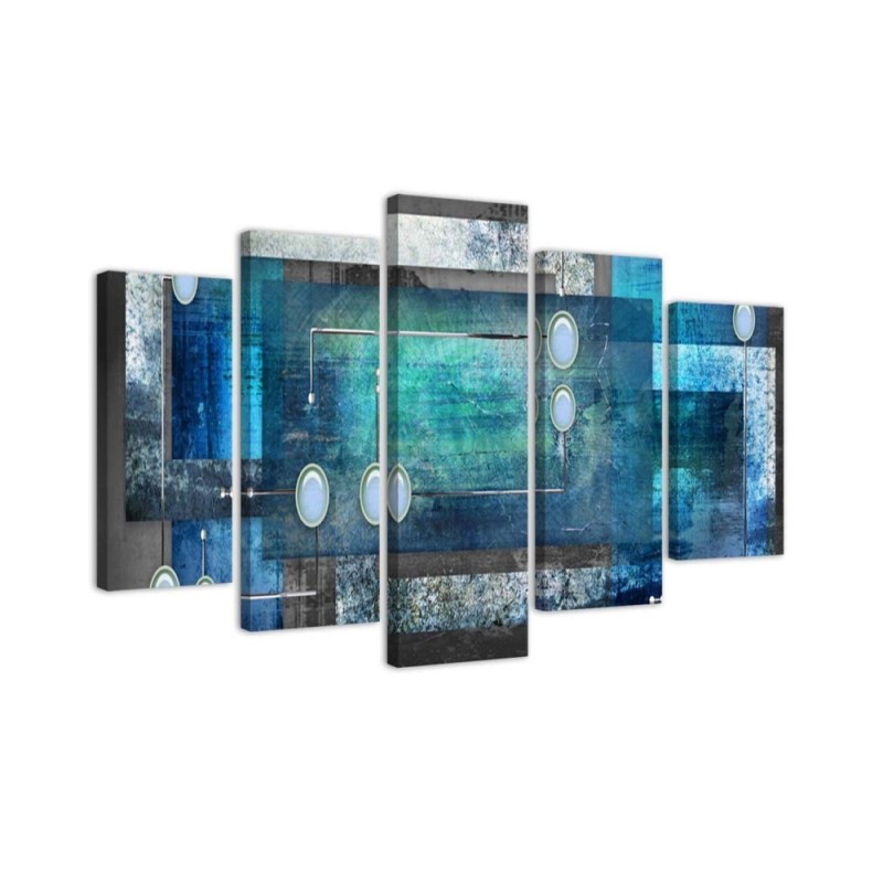 Leinwandbild modern - Abstrakt Blau | Feeby